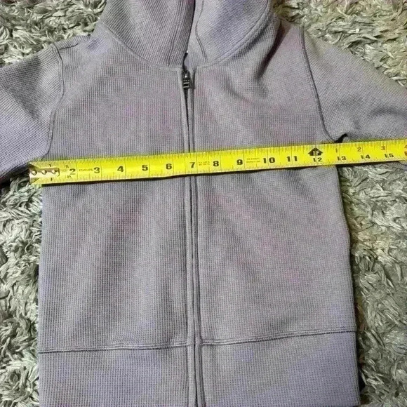 Purple ash TNA WAFFLE  ZIP HOODIE - Picture 4 of 7